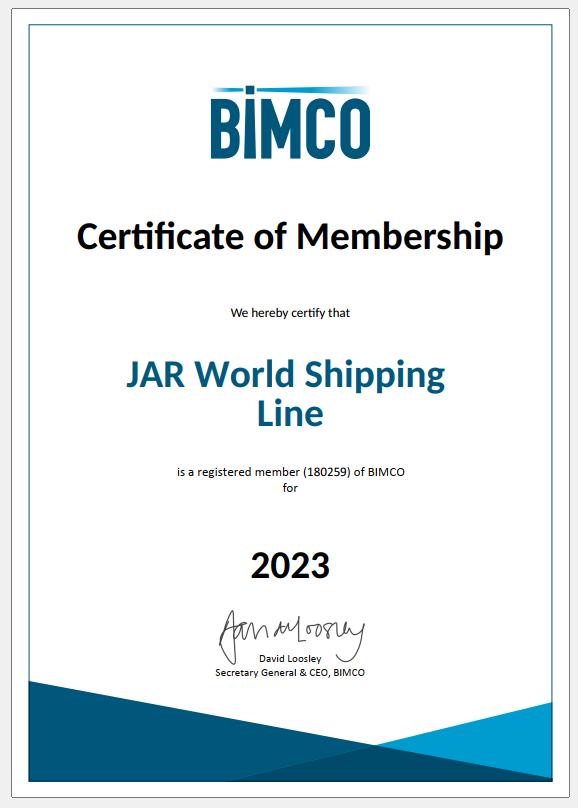 BIMCO JAR World Shipping Line
