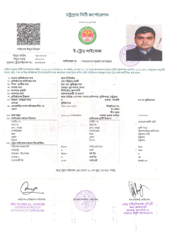 Trade License — JAR LIMITED