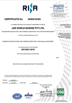 RINA ISO 9001 certification